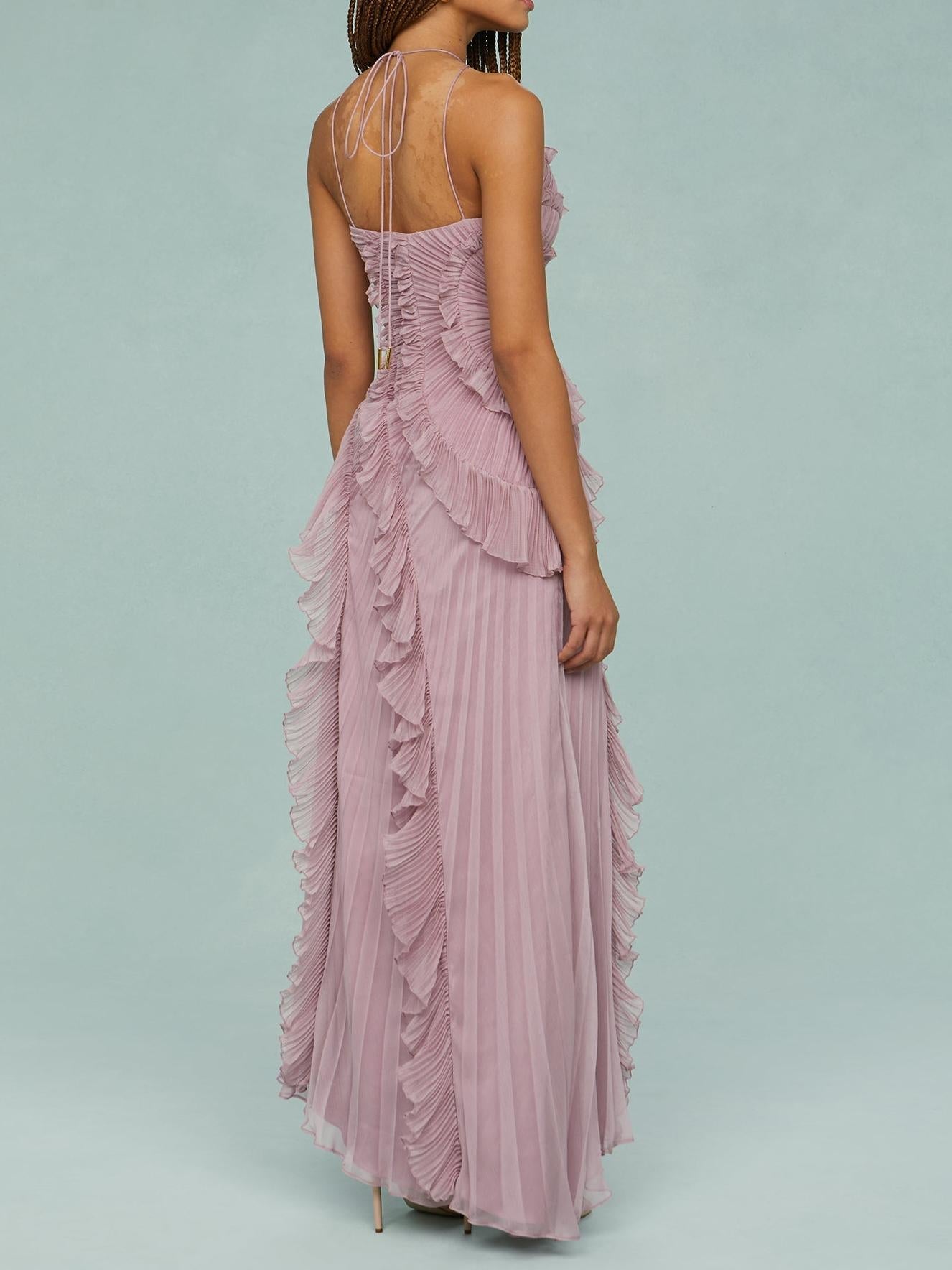 Amelia – Vestido Maxi de Remolino Oceánico