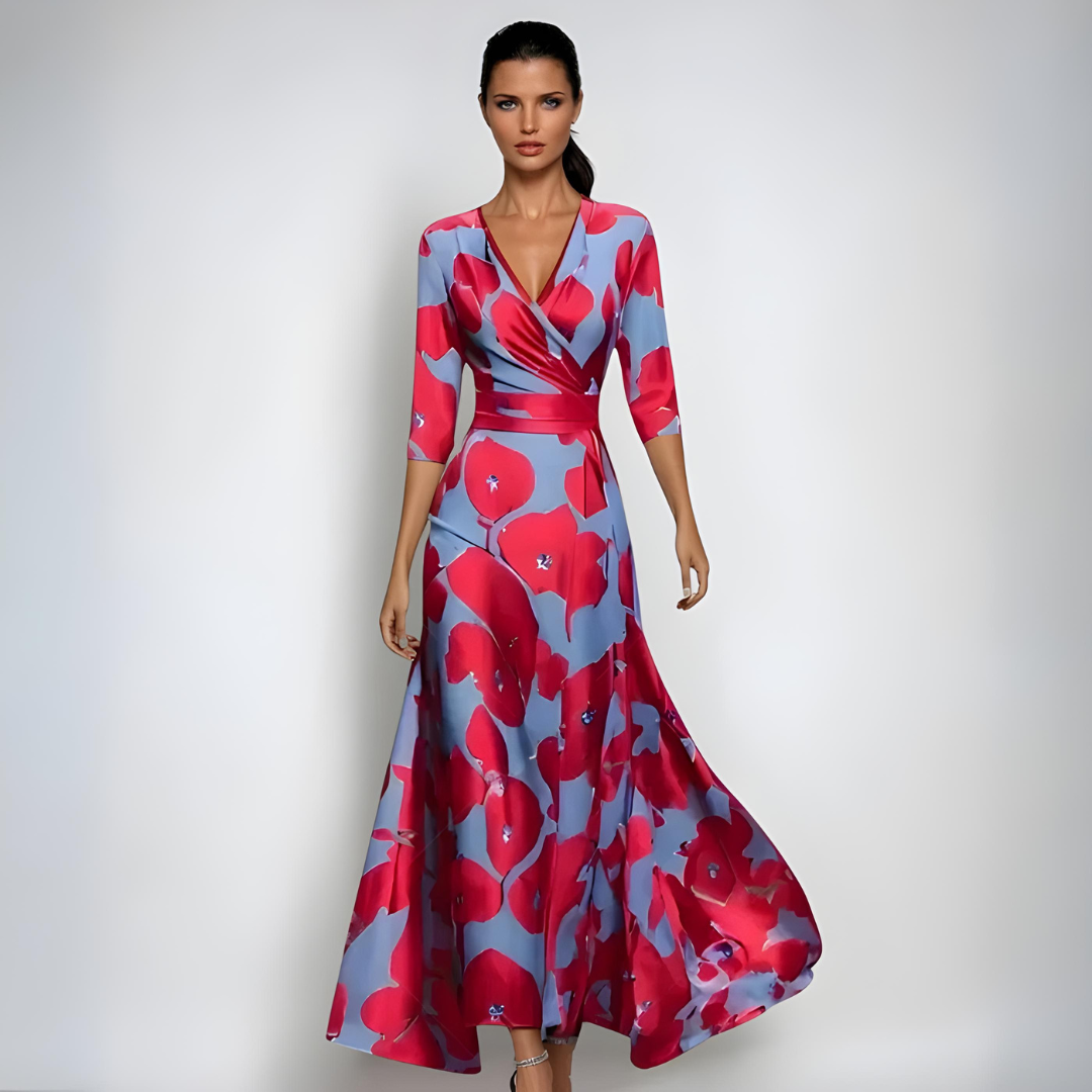 Allegra | Bata larga con apliques de flores