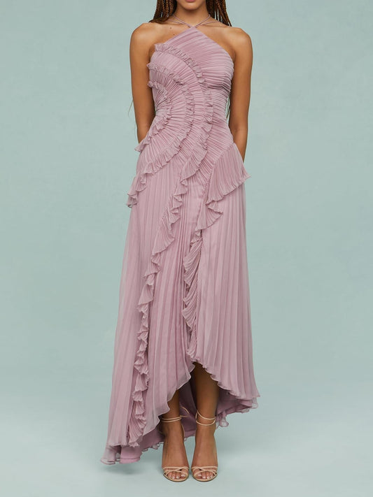 Amelia – Vestido Maxi de Remolino Oceánico