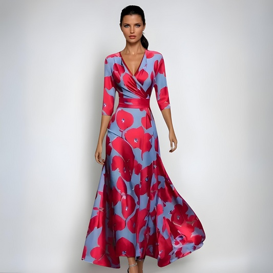 Allegra | Bata larga con apliques de flores