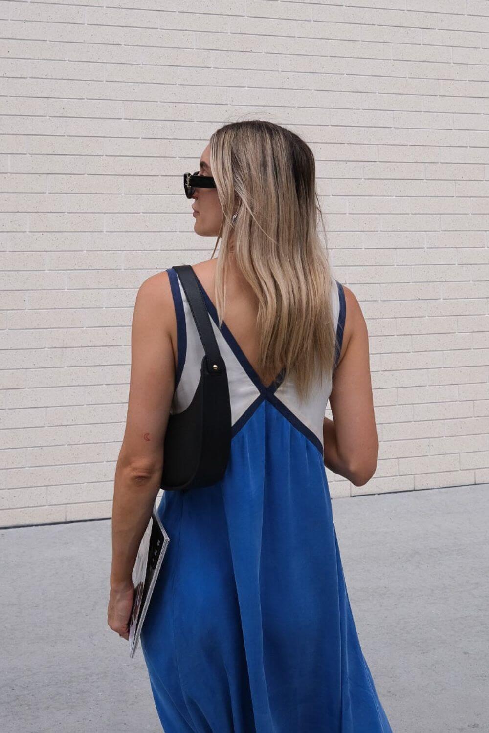 Ágata | Bata midi con escote en V efecto imitación ante en